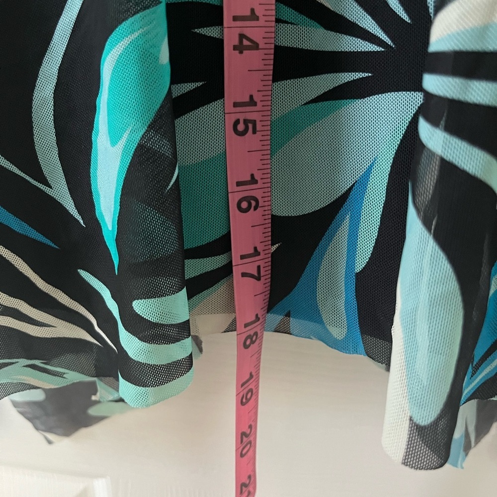 COCOREEF Black and Blue Floral Swim Top - Picture 3 of 5